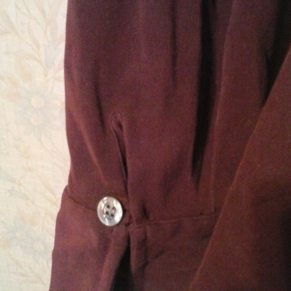 FASHION BUG MAROON SOFT VELVET LONG SLEEVE SHIRT - Picture 5 of 6